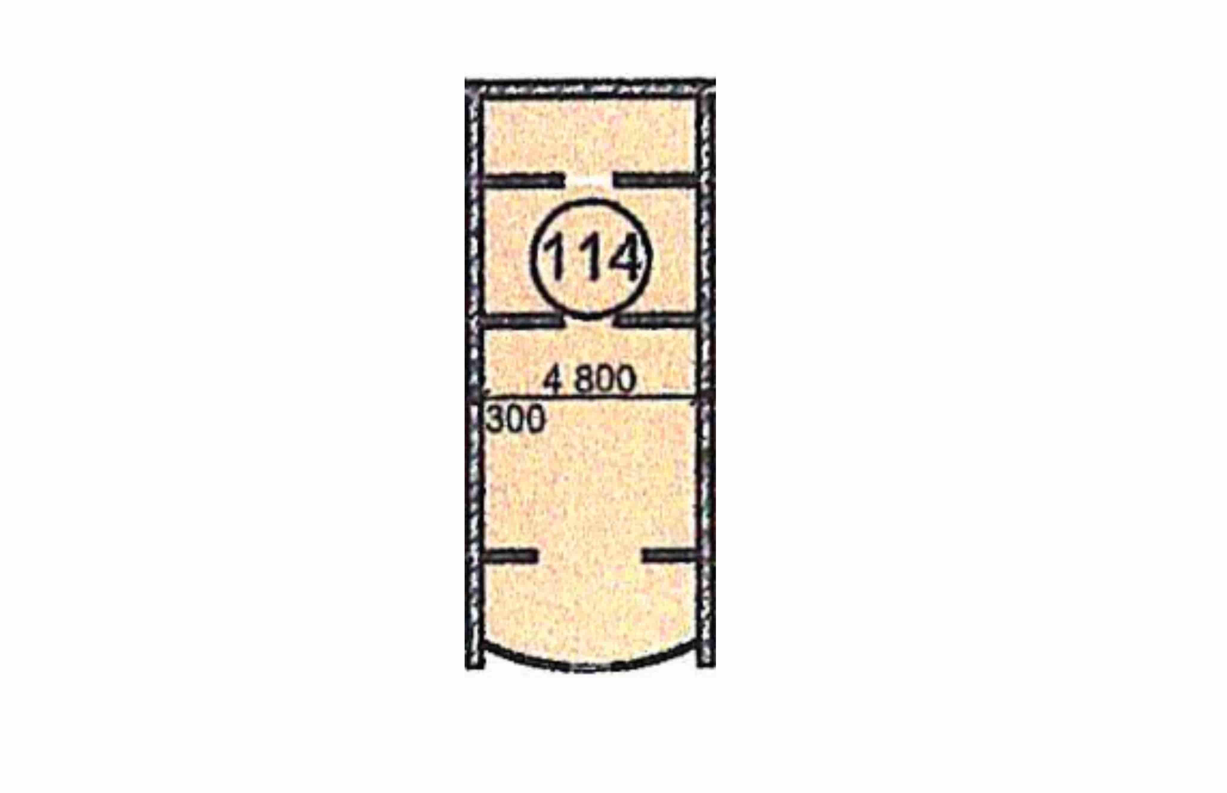 1-комн. апартамент №114, 1 эт., корп. Корпус 1, Иррей